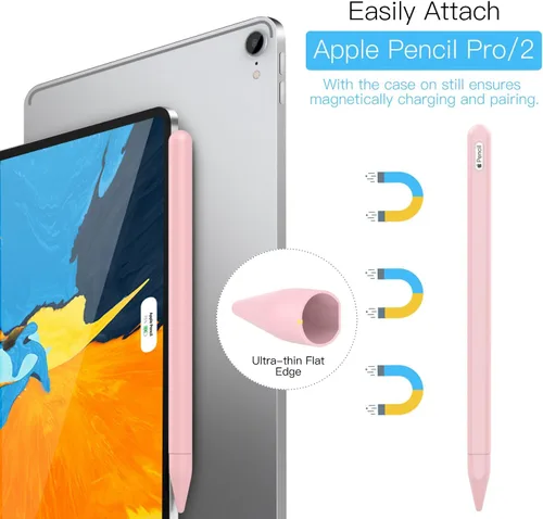 Vista 3 de MoKo Funda protectora de silicona para Apple Pencil de 2ª generación, funda protectora de silicona para Apple Pencil de 2ª generación y cubierta