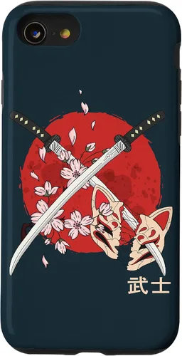 Vista 8 de Carcasa para iPhone 12 mini con espada de Samurai Katana japonesa, diseño de flor de cerezo
