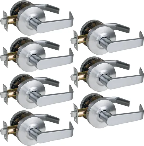 Vista 30 de ANSI Grado 2 Manija de Puerta de Entrada Comercial con Llave, Certificada UL, Cumple ADA, Cromo Satinado 26D, GRD2-72ET-1P