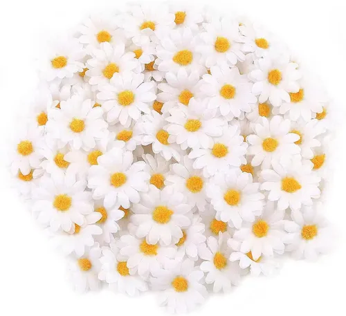 Vista 25 de 100 cabezas de girasol de seda de 1.969 in, 2 pulgadas, decoración de boda, corona de regalo, álbum de recortes, manualidades, fiesta, festival