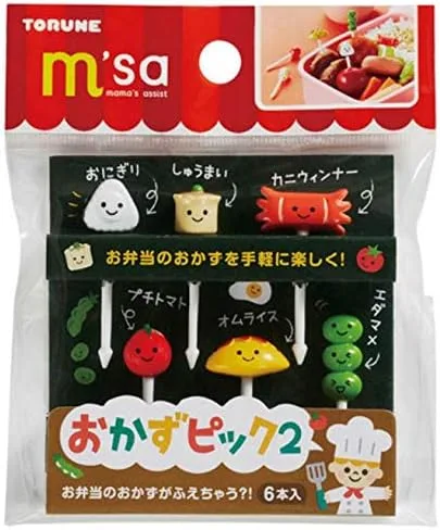 Vista 2 de Torune Púas de comida Bento Accesorios de almuerzo Japonés Guarnición 6 piezas