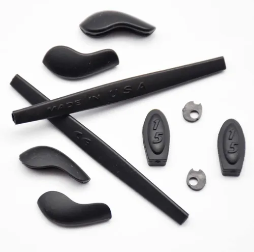 Vista 2 de Juego de patas de silicona de repuesto para Oakleys Juliet, compatible con negrogris oscuro