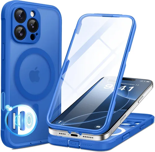 Vista 20 de BERFY Funda para iPhone 12 Pro Max, compatible con MagSafe, protector de pantalla de privacidad integrado y protección de cámara, antiespía