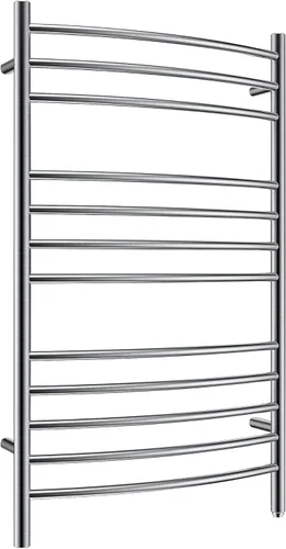 Vista 11 de HEATGENE - Calentador de toallas de montaje en pared, enchufe/cableado eléctrico, estante de toallas calentado, 4 soportes, negro mate