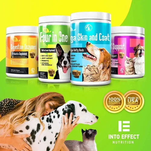 Vista 7 de IE - Multivitaminas para perros 4 en 1 Apoyo para las articulaciones, salud inmunológica, salud de la piel y el corazón Apoyo