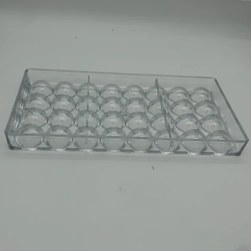 Vista 3 de Molde de policarbonato para esferas de chocolate de 2.7 cm, molde pequeño para caramelos redondos (xs 1.06 pulgadas)