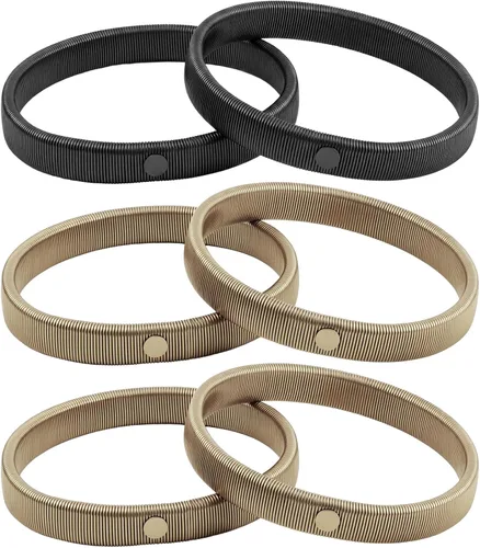 Vista 15 de Pangda 3 pares de ligas de manga para brazos negro (Black and Bronze)