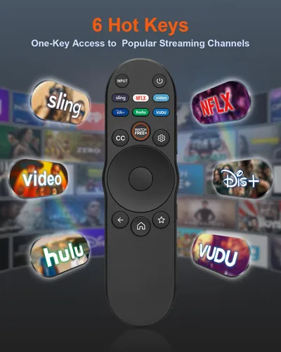 Vista 6 de Paquete de 2 controles remotos universales para Vizio Smart TV XRT270 XRT260 XRT140 XRT136 XRT122 D/E/PX/P/M/V/S Series OLED FHD 4K QLED UHD