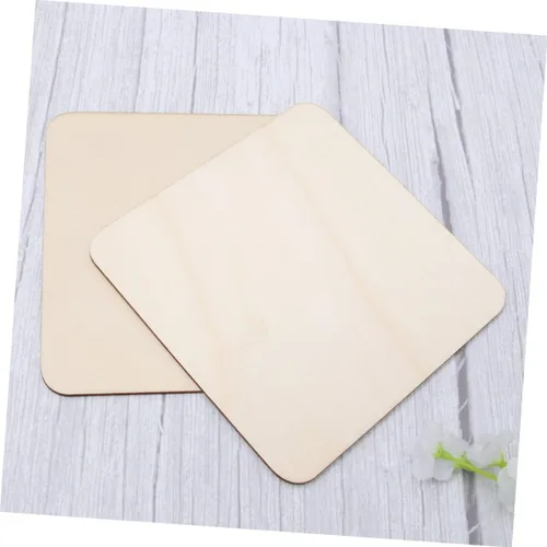 Vista 9 de NOLITOY Piezas de madera contrachapada de madera para manualidades, piezas de madera sin terminar, pieza de madera para bricolaje, rebanada