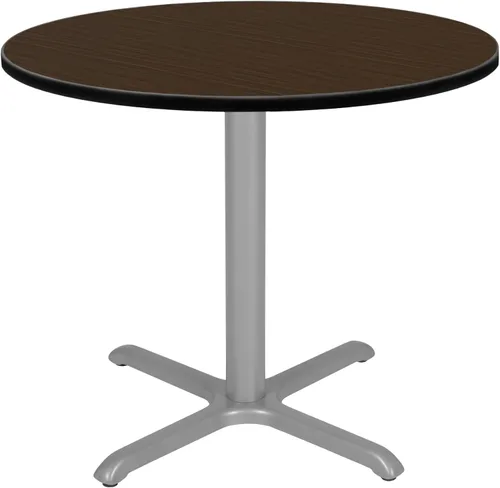 Vista 8 de Regency Cain - Mesa de descanso redonda con base en X de 36 pulgadas, color cereza Cereza/Negro
