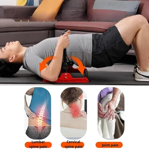 Vista 2 de YANGG Masajeador manual de espalda y lumbar, ejercicio para el dolor lumbar en el hogar, dolor lumbar hernia de tracción discal, estiramiento