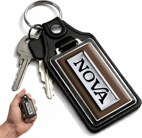 Vista 17 de Brotherhood Car Key Chain for Nova - Classic Models Keychain for Men and Blanco antiguo - Personalizado 1975