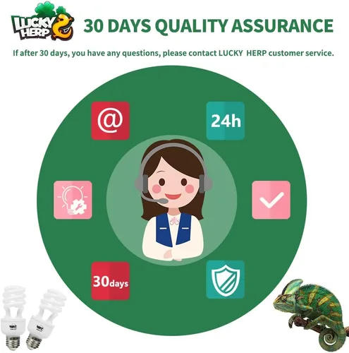 Vista 7 de LUCKY HERP Lámpara fluorescente compacta UVA UVB para reptiles 5.0, 13 W, lámpara tropical para terrario
