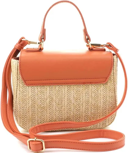 Vista 7 de Bolso cruzado con solapa pequeña y mediana para mujer con asa superior