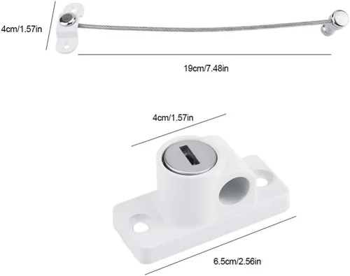 Vista 3 de OMOTOOL Cerradura de seguridad con restrictor de ventana infantil (paquete de 2) Protección para bebés con bloqueo de ventana para evitar que