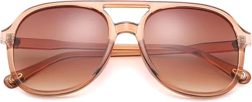 Vista 6 de Pro Acme Gafas de sol polarizadas estilo aviador cuadradas retro para mujer y hombre de los años 70, estilo vintage, doble puente, protección UV400