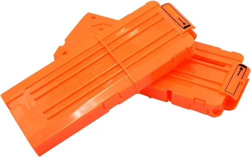 Vista 5 de pinzas para cartuchos de carga rápida, 4 unidades, 12 dardos para Nerf n-Strike Elite Blaster (naranja)