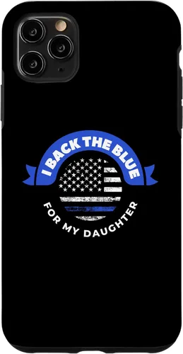Vista 4 de Funda para iPhone 12 mini I Back The Blue For My Daughter Police Parents