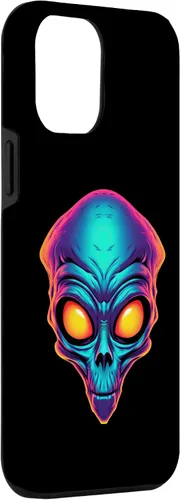 Vista 3 de iPhone 13 Pro Max Scary Alien Face UFO Alien Head Funny Alien Case