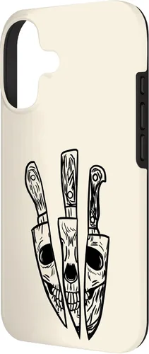 Vista 2 de Skull Reflected on Kitchen Knives Retro Chefs Cooks Gift Case for iPhone 17