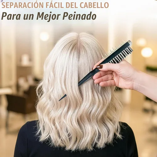 Vista 7 de Cepillo definidor de rizos – Peine de rizos que define con cepillo de doble cara para volumen y peinado con menos tirones – Diseñado para peinar