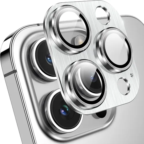 Vista 30 de YWXTW Protector de lente de cámara de vidrio templado para iPhone 14 Pro Max, protección de cobertura completa 3D, tecnología de círculo nocturno
