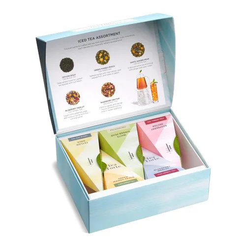 Vista 15 de Tea Forte Tea Over Ice Blue Mint Nectar - Mezcla Premium de té helado de hierbas orgánicas sin cafeína, 5 bolsas de té con infusor piramidal hechas