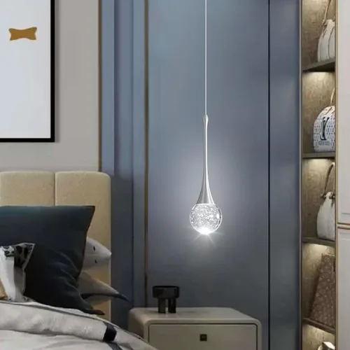 Vista 6 de Lámparas colgantes modernas para isla de cocina, LED, regulable, cristal glamuroso, iluminación colgante de techo para comedor, pasillo, dormitorio