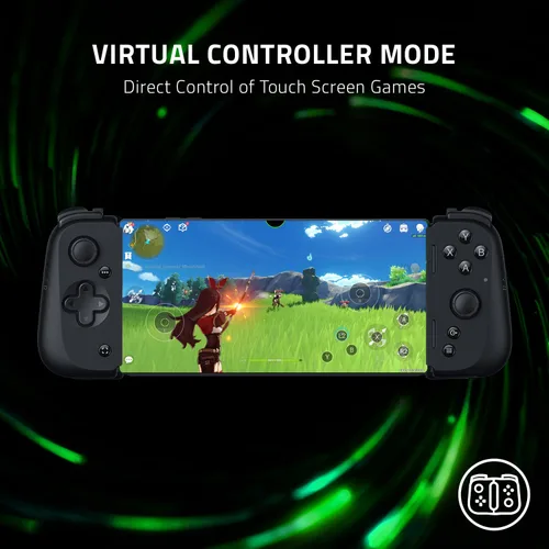 Vista 2 de Razer Kishi V2 Mobile Gaming Controller for Android: Console Quality Controls - Universal Fit - Stream PC, Xbox, PlayStation, Touch Screen Android