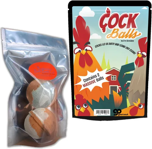 Vista 3 de Bolas de baño de gallo – Divertidos regalos de gallo para los amantes de los pollos – Bombas de baño gigantes para adultos – Regalo de pollo