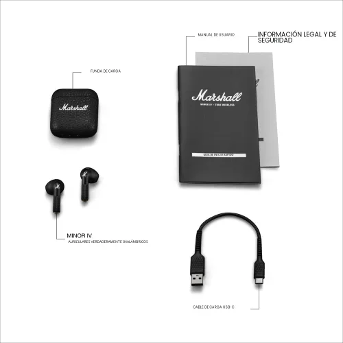 Vista 11 de Auriculares Marshall Minor IV realmente inalámbricos - Negro