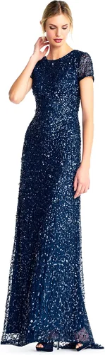 Vista 3 de Adrianna Papell - Vestido de manga corta con lentejuelas para mujer