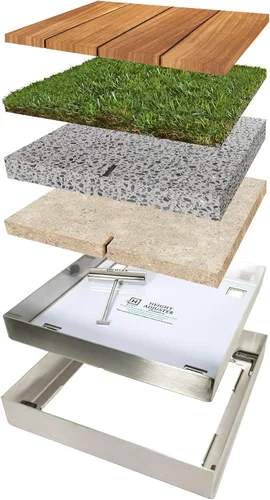 Vista 5 de HIDE Kit de cubierta de tapa de espumadera de piscina de lujo, tapa oculta de lujo de 12 pulgadas