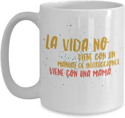 Vista 3 de Regalo Para Mama Vaso, taza de café divertidas, tazas personalizadas, taza de café inspiradoras, taza con mensajes positivos.