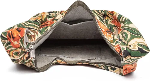 Vista 80 de Bolsa de hombro para mujer, de lona en estilo hippie/bohemio para llevar cruzada al hombro, disponible en diferentes colores y estampados