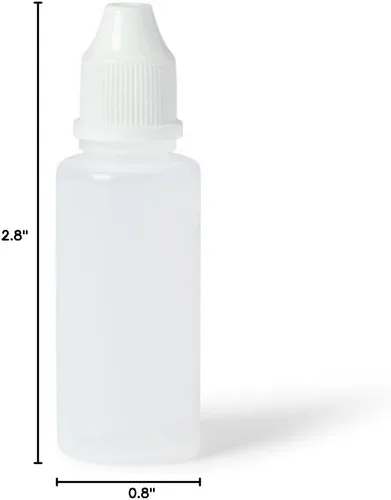 Vista 4 de United Scientific™ , Botella de goteo a prueba de fugas de 0.5 fl oz, tapa premontada, paquete de 12
