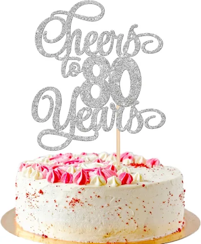 Vista 10 de 1 pieza de decoración para tartas de 40 años con purpurina para pastel de 40 años, 40 años, decoración fabulosa para tartas de cumpleaños de 40 Negro