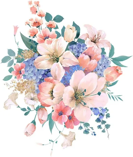Vista 5 de Calcomanías de flores para tapa de asiento de inodoro, autoadhesivas, removibles, para la pared del baño, calcomanías para cubierta de tapa