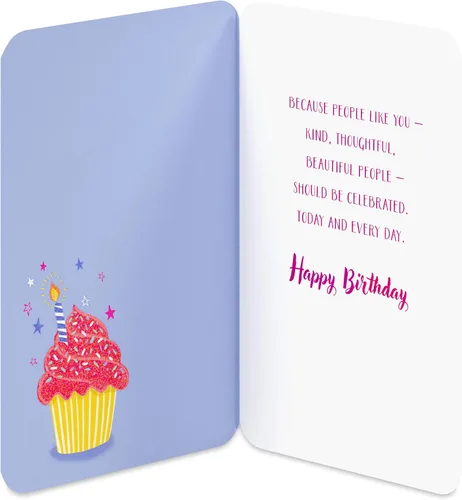 Vista 2 de American Greetings - Tarjeta de cumpleaños de cupcakes para chica adolescente (Gente hermosa)