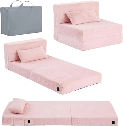Vista 14 de Tiita Colchón de Piso Plegable para Sofá Cama para Niños, Colchoneta de Siesta de Piso Plegable Lavable para Niños Pequeños, Sofá Futón Plegable