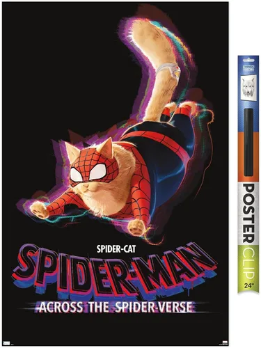 Vista 18 de Marvel Spider-Man: Across The Spider-Verse - Póster de pared de una hoja de Spider-Cat, 22.4 pulgadas de largo x 14.7 pulgadas de ancho, versión