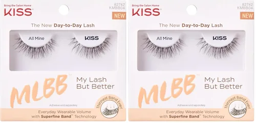 Vista 16 de KISS My Lash But Better, Pestañas Postizas, 'Tan Real', 12mm, Incluye 1 Par De Pestañas, Fácil De Aplicar, Racimos De Pestañas Reutilizables
