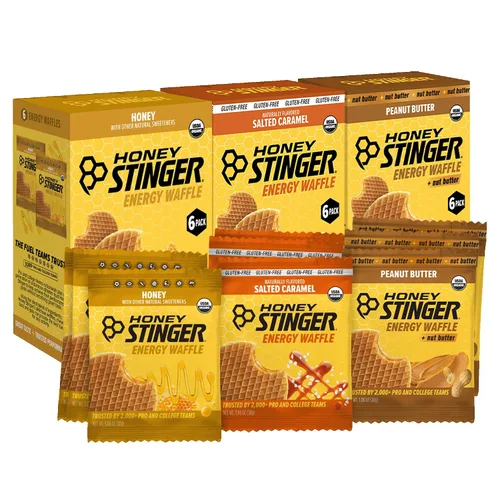 Vista 11 de Honey Stinger Gofle de arce de mantequilla de almendra orgánica, estroopwafel energético para ejercicio, resistencia y rendimiento, nutrición