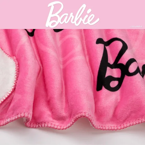 Vista 5 de Franco - Manta de felpa suave para niños Barbie, 46 x 60 pulgadas, (Producto oficialmente licenciado) cobija tipo manta Sherpa