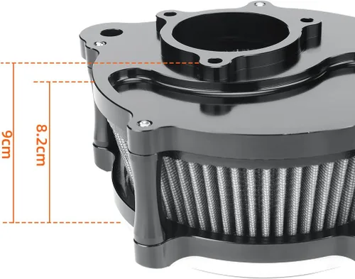Vista 3 de Filtros de filtro de aire para motocicleta, kit de filtro de aire estilo calavera, apto para Harley FLHR Road King FLHX Street Glide FLTRX Road