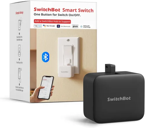 Vista 15 de Switchbot Empujador de botón de interruptor inteligente (Bluetooth): Fingerbot para interruptor basculante/botones unidireccionales, control