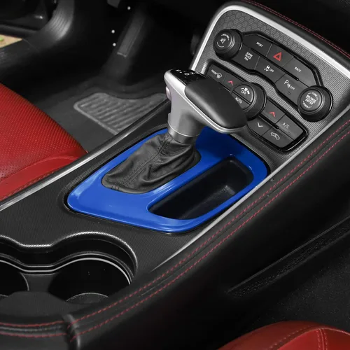 Vista 6 de Voodonala para Dodge Challenger 2015-2023, cubiertas de panel de cambio de marchas centrales, decoración, accesorios de recorte para Dodge