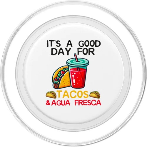 Vista 2 de Tacos & Agua Fresca Fun Mexican Food Lover Comida Mexicana PopSockets MagSafe PopGrip for iPhone