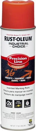 Vista 46 de Rust-Oleum 203035-12PK Pintura en aerosol invertida industrial a base de agua, 17 onzas, naranja alerta APWA, paquete de 12 unidades APWA Alerta