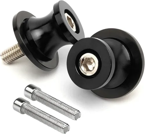 Vista 4 de Universale M10 x 1.25 Motocicleta Swing Arm Slider Carretes Soporte para Ninja 250 400 650R Z750 Z1000SX CFMOTO 450NK 450SS 450SR 450MT 800MT Duke
